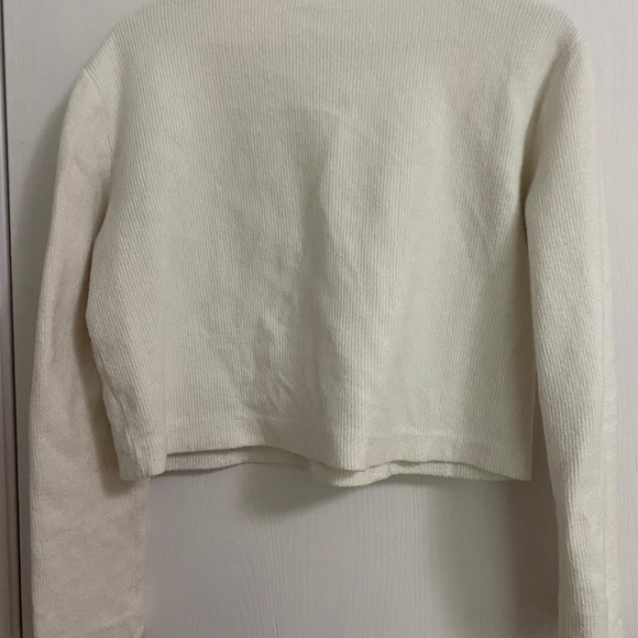 ZARA White Cropped Sweater - Picture 4 of 4
